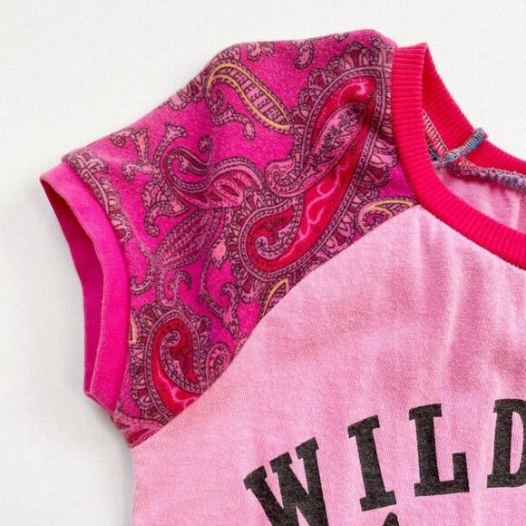 CourtneyCourtney Dress Girls 6/7 Wildcats Twirly Pink Tie Dye Handmade Upcycled - Picture 4 of 8